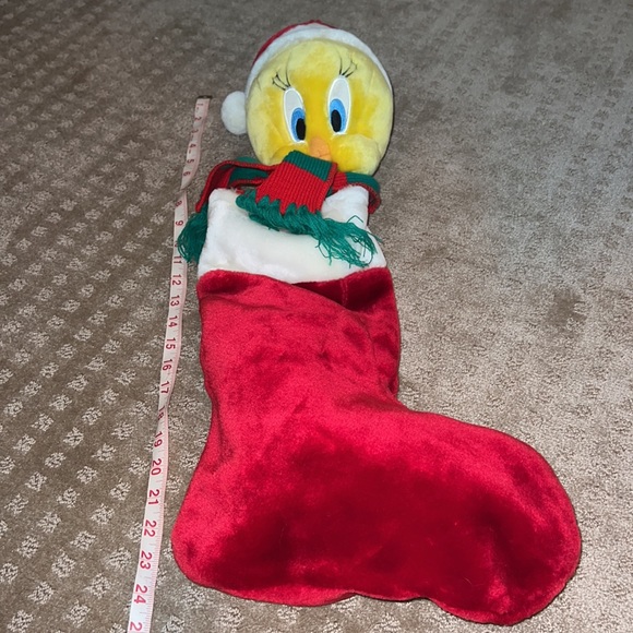 Vintage 1999 Warner Brothers Tweety Bird Christmas Stocking EUC - Picture 5 of 6